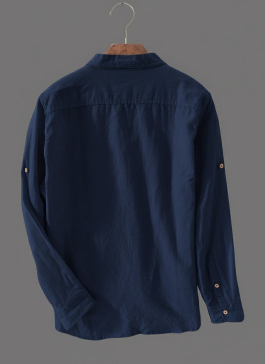 Men’s Classic Navy blue Kurta Cotton Shirt