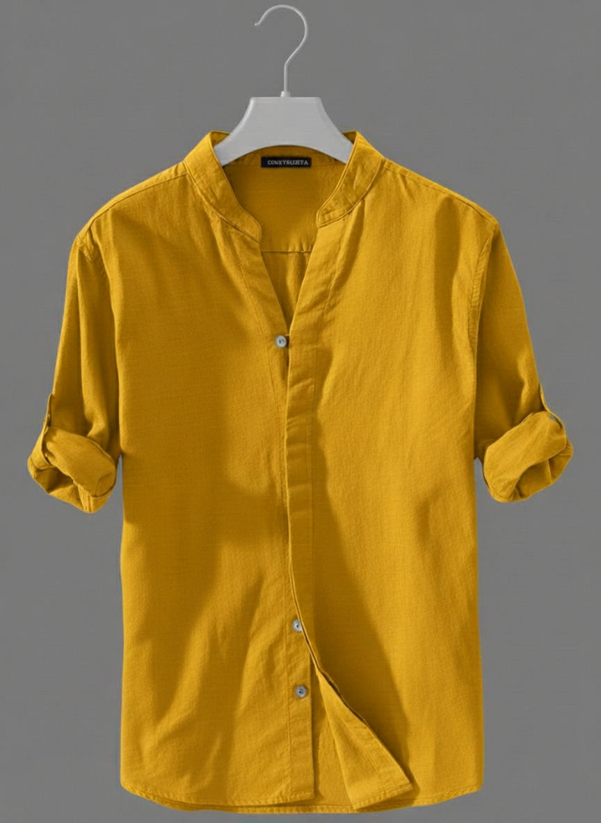 Men’s Classic yellow Kurta Cotton Shirt