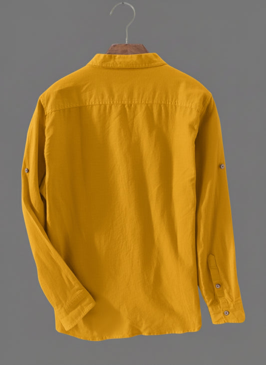 Men’s Classic yellow Kurta Cotton Shirt