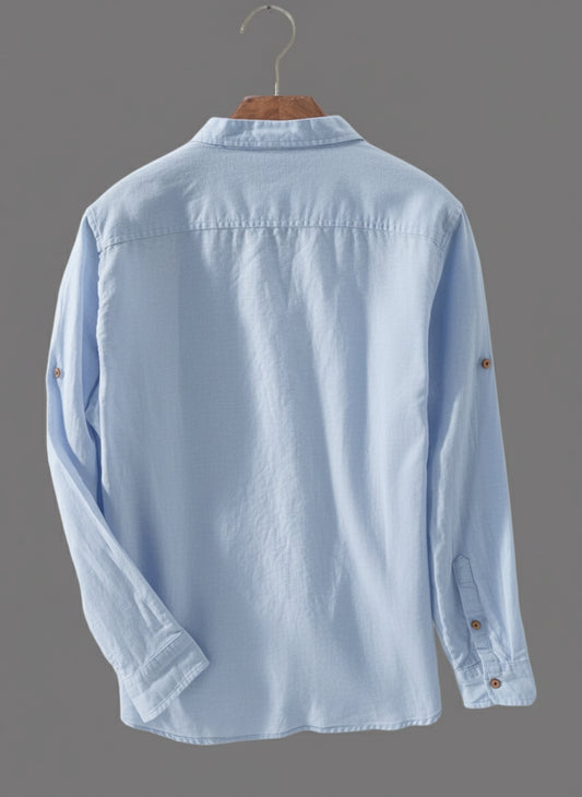 Men’s Classic Light blue Kurta Cotton Shirt